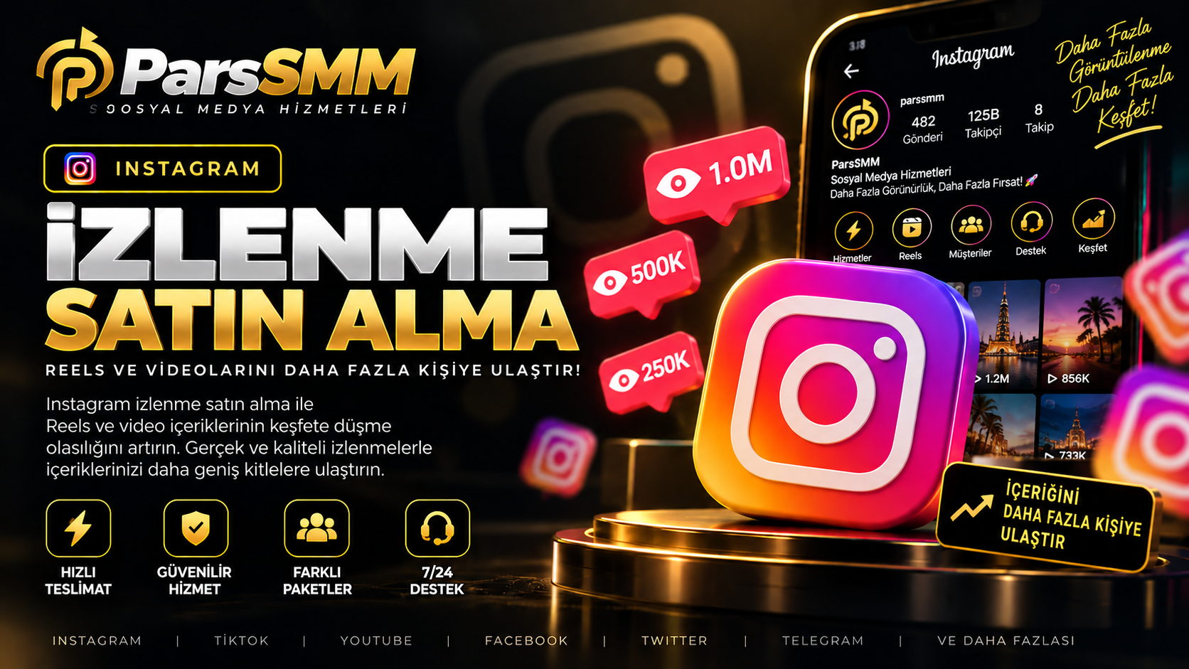 Instagram İzlenme Satın Alma – Reels İzlenme Rehberi | ParsSMM