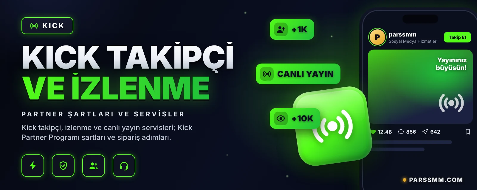Kick Takipçi ve İzlenme Satın Alma – Güncel Rehber | ParsSMM